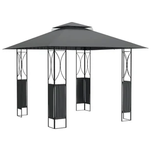 Altana z dachem, antracytowa, 300x300x270 cm, stal - Altany ogrodowe - miniaturka - grafika 1
