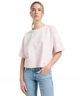 Koszulki i topy damskie - T-shirt Lee CROPPED BOXY TEE 112363848 Frost Pink XS - miniaturka - grafika 1