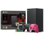 Konsole Xbox - Xbox Series X z napędem - 1TB - dodatkowy pad (różowy) - Diablo IV - EA SPORTS FC 24 - miniaturka - grafika 1