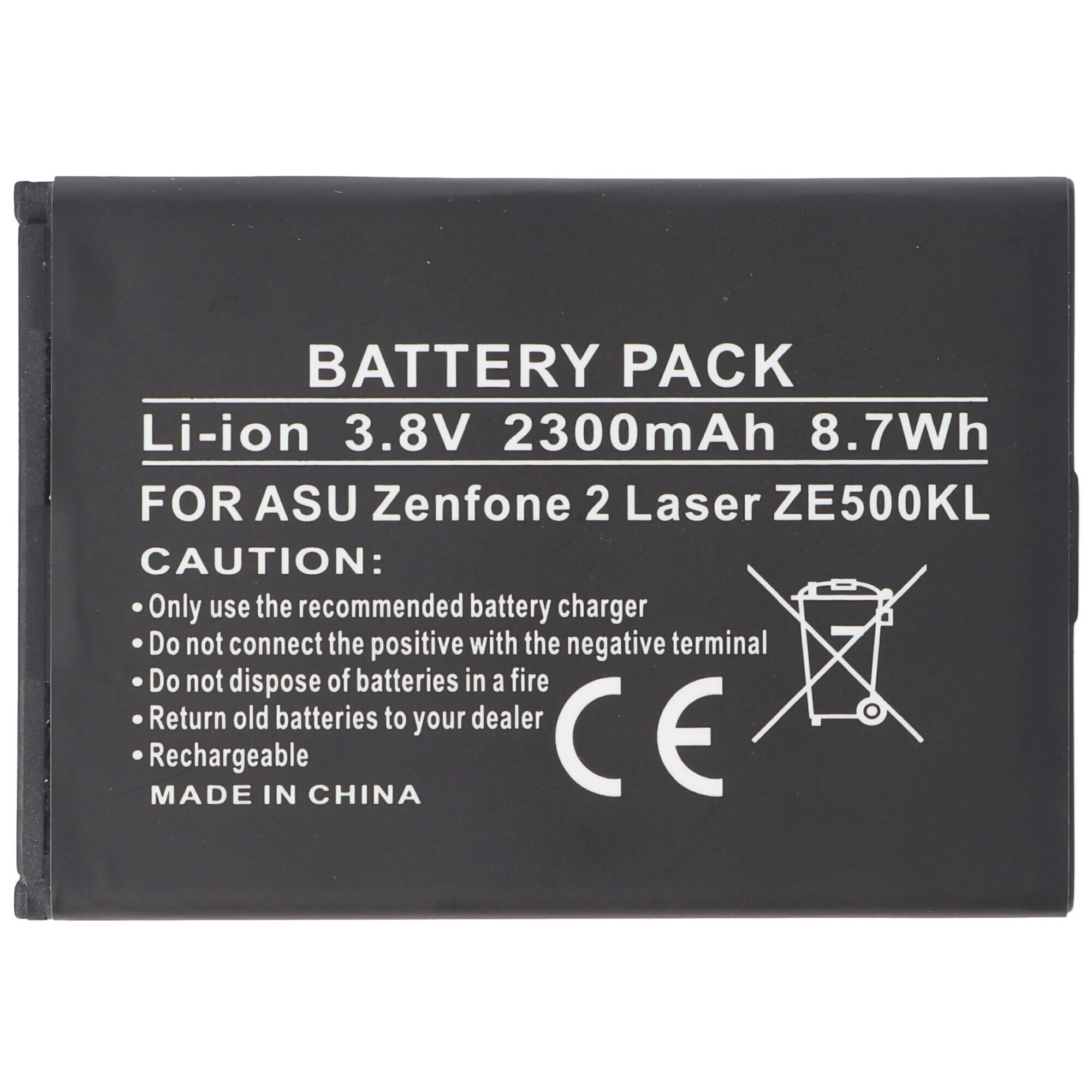 Bateria odpowiednia dla Asus Zenfone 2 Laser ZE500KL, Li-Ion, 3,8V, 2300mAh, 8,7Wh