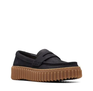 Clarks Torhill Penny [Black Nubuck] - Rozmiar 40 - Półbuty damskie - miniaturka - grafika 1