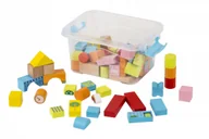 Klocki - Dla Dzieci Klocki Drewniane W Pojemniku - miniaturka - grafika 1
