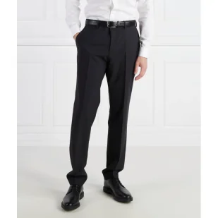BOSS Wełniane spodnie H-Lenon-MM-224 | Regular Fit - Spodnie męskie - miniaturka - grafika 1