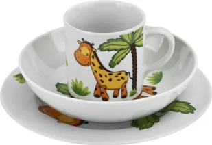 Lubiana Zestaw naczyń dla dzieci Żyrafa porcelanowy - Miseczki i talerzyki dla dzieci - miniaturka - grafika 1