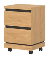 Inne meble do salonu - Kontenerek Ate At09 2S Dąb Kamienny / Czarny - miniaturka - grafika 1