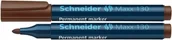 Zakreślacze - MARKER PERMANENTNY SCHNEIDER MAXX 130, OKRĄGŁY, 1-3MM, BRĄZOWY, 10 SZTUK - miniaturka - grafika 1