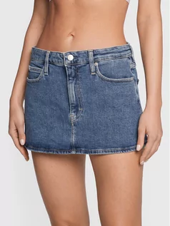 Spódnice - Calvin Klein Jeans Spódnica jeansowa J20J220946 Niebieski Regular Fit - grafika 1