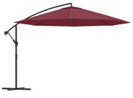 Parasole ogrodowe - Bordowy ogrodowy parasol z aluminiowym słupkiem N9-E24 - miniaturka - grafika 1
