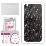 Szkła hartowane na telefon - Folia naklejka skórka strukturalna na TYŁ do Apple iPhone 6 Plus - Carbon Pixel Czarny - apgo SKINS - miniaturka - grafika 1