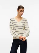 Swetry damskie - Vero Moda Sweter w kolorze kremowym - miniaturka - grafika 1