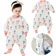 Śpiworki dla dzieci - PIŻAMA DLA DZIECI PAJACYK DO SPANIA SWADDLE UP ŚPIWOREK ROZPINANY BAWEŁNA 70 - miniaturka - grafika 1