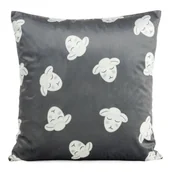 Pościel dla dzieci - Poszewka dekoracyjna KIDS 45x45 Design91 stalowa biała owieczki - miniaturka - grafika 1