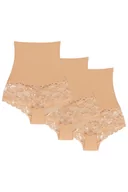 Majtki damskie - Wol-Bar Preciosa 3-pak beżowy M Majtki wysokie figi - miniaturka - grafika 1