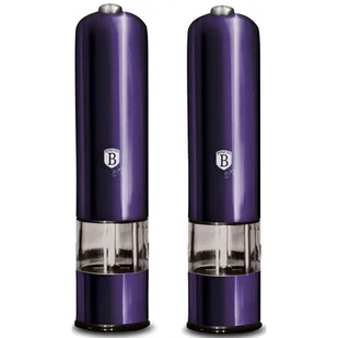Berlinger Haus Lumarko  Zestaw młynków elektrycznych berlinger haus bh-9289 purple! BH-9289 Kinghoff - Młynki do soli i pieprzu - miniaturka - grafika 1