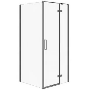 Cersanit S160-004 KABINA PRYSZNICOWA NAROŻNA JOTA CZARNA 90X90X195 PRAWA SZKłO TRANSPARE - Kabiny prysznicowe - miniaturka - grafika 2