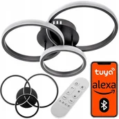 Lampy sufitowe - Tina lampa sufitowa z pilotem 3xLED/46W/bluetooth czarna - miniaturka - grafika 1