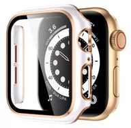 Akcesoria do smartwatchy - Etui + Szkło 2W1 Do Apple Watch 7/8 41Mm Biało-Rosegold - miniaturka - grafika 1