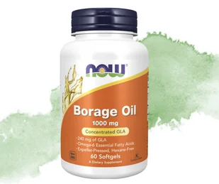 BORAGE OIL (Olej z ogórecznika lekarskiego) 60 kapsułek NOW Foods - Suplementy naturalne - miniaturka - grafika 1