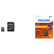 Karty pamięci - Karta pamięci PHILIPS Class SDXC 64GB + Adapter - miniaturka - grafika 1