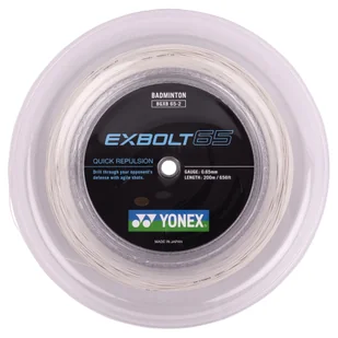 Naciąg rakiety do badmintona Yonex  Exbolt 65 White (200 m) - Tenis ziemny - miniaturka - grafika 1