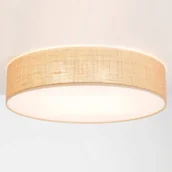 Lampy sufitowe - Britop Sufitowa LAMPA skandynawska JUTE 47925802 okrągła OPRAWA plafon abażurowy loftowy beżowy - miniaturka - grafika 1