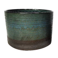 Donice - Osłonka ceramiczna Tresillo S 12 cm zielony - miniaturka - grafika 1