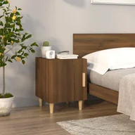Szafki nocne - vidaXL Stolik nocny brązowy o wyglądzie drewna dębowego - Stolik nocny - Szafki nocne - Szafa - Szafka nocna - miniaturka - grafika 1
