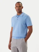 Koszulki męskie - Calvin Klein Polo Supima LV04LC326G Niebieski Regular Fit - miniaturka - grafika 1