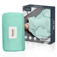 Koce i narzuty dla dzieci - Lionelo Kocyk Babmusowy Blanket Green Mint - miniaturka - grafika 1