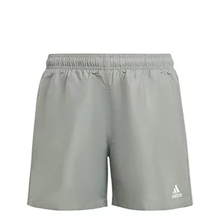 adidas Classic Badge of Sport Pływanie Spodenki Swimsuit Chłopiec, Srebrna zielona/biała, 7-8 ans - Kąpielówki dla chłopców - miniaturka - grafika 1