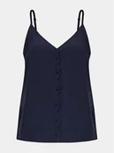 Koszulki i topy damskie - NAF NAF Top Ilina C1 YHNC26 Granatowy Regular Fit - miniaturka - grafika 1