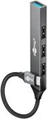 Huby USB - Goobay 74457 huby i koncentratory USB 3.2 Gen 2 (3.1 Gen 2) Type-C 5000 Mbit/s Jasny Szary - miniaturka - grafika 1
