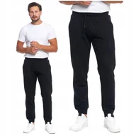 Dresy męskie - SPODNIE DRESOWE MĘSKIE Klasyczne Spodnie z Kieszeniami Czarne MORAJ M - miniaturka - grafika 1