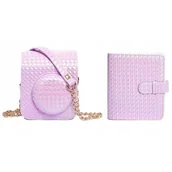 Torby fotograficzne i futerały - Pokrowiec LOVEINSTANT Instax Mini 12 Fioletowy + Album (32 stron) - miniaturka - grafika 1