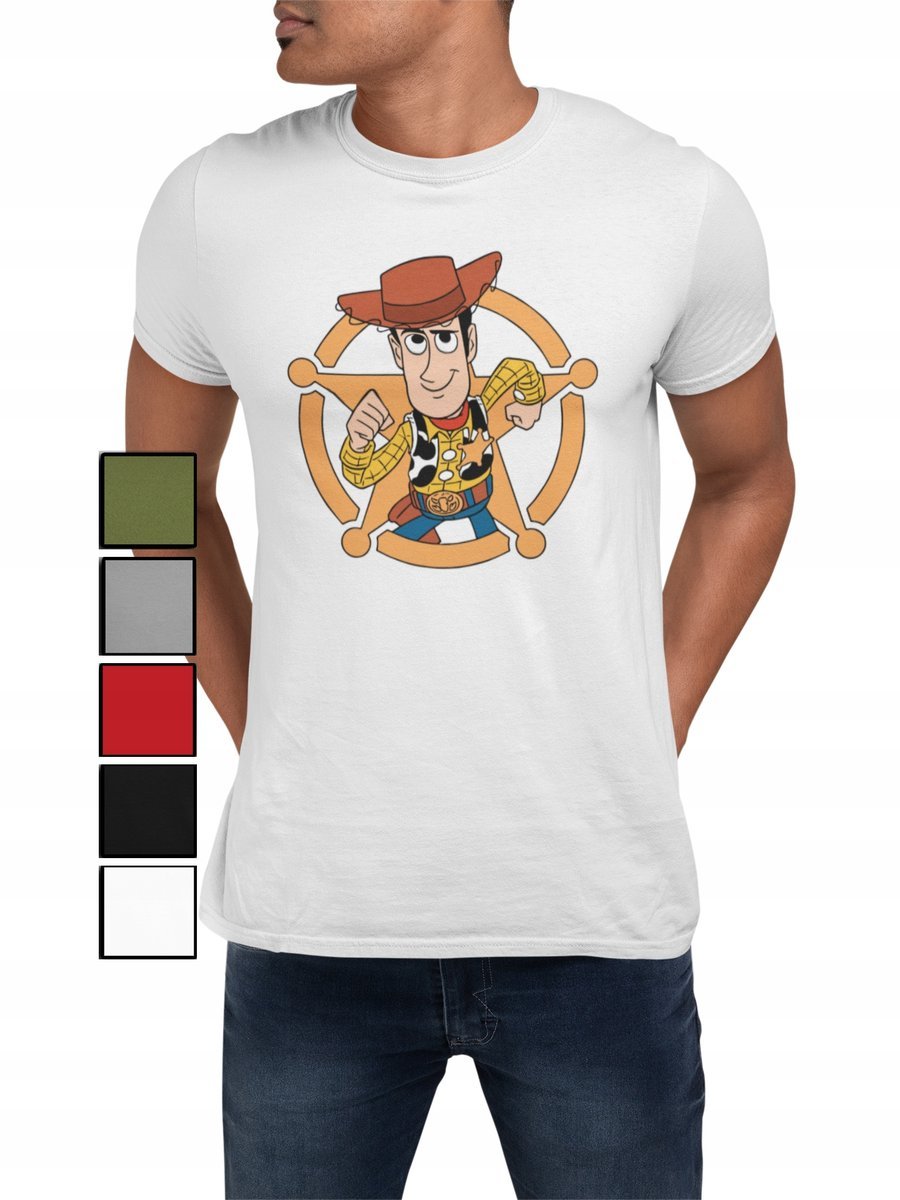 KOSZULKA T-SHIRT MĘSKA Z NADRUKIEM TOY STORY CHUDY BUZZ - L