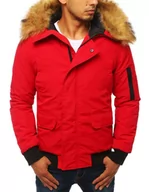 Kurtki męskie - Kurtka męska zimowa czerwona Dstreet TX2875-M - miniaturka - grafika 1