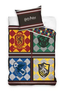 Pościel bawełniana Harry Potter Herby, 140 x 200 cm, 70 x 90 cm - Pościel - miniaturka - grafika 1