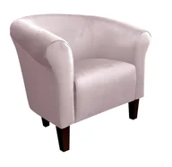 Fotele - ATOS Fotel Milo MG55 nogi venge szary róż - miniaturka - grafika 1