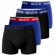 Majtki męskie - BAD SURFER Bokserki Męskie Bawełniane Mix Logo 4pak Rozmiar L - miniaturka - grafika 1