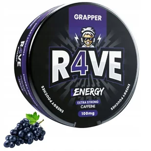 GRAPPER/WINOGRONO Woreczki Energetyczne R4VE Snusy z Kofeina 100mg - Gumy do żucia, lizaki, dropsy - miniaturka - grafika 1