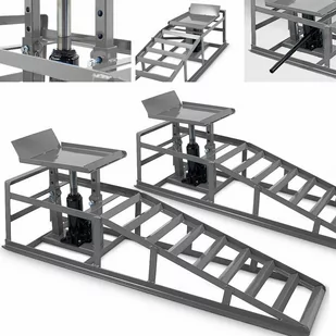 Rampa Z Podnośnikiem Hydraulicznym 2 Szt Rampy Warsztatowe Do 4 Ton - Pozostałe narzędzia pneumatyczne - miniaturka - grafika 1
