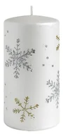 Świece - Świeca FROST walec średni 7xh14cm parafinowa biała - miniaturka - grafika 1