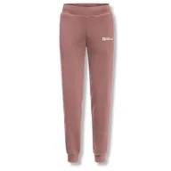 Spodnie damskie - Spodnie damskie Jack Wolfskin Essential dresowe różowe bawełniane-XL - miniaturka - grafika 1