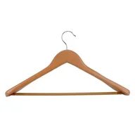 Wieszaki do szafy - Wieszak drewniany Lux beżowy - miniaturka - grafika 1