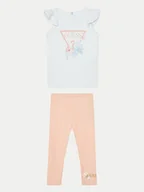 Legginsy - Guess Komplet t-shirt i legginsy A5RG10 KA6W4 Biały Regular Fit - miniaturka - grafika 1