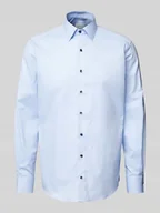 Koszule męskie - Koszula biznesowa o kroju regular fit z kołnierzykiem typu kent - miniaturka - grafika 1