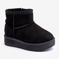 Buty dla dziewczynek - Dziecięce Śniegowce Ocieplane Czarne Big Star MM374054 - miniaturka - grafika 1