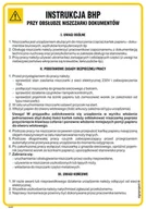 Instrukcje stanowiskowe BHP - IAA07 INSTRUKCJA BHP PRZY OBSŁUDZE NISZCZARKI DOKUMENTÓW, FN - FOLIA SAMOPRZYLEPNA; (245X350MM) - miniaturka - grafika 1