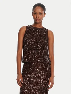Marella Top Filly 2523946051 Brązowy Slim Fit - Koszulki i topy damskie - miniaturka - grafika 1