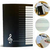 Zeszyty szkolne - Zeszyt do nut w pięciolinię, pionowy zeszyt do muzyki pięciolinia 16 kartek - miniaturka - grafika 1
